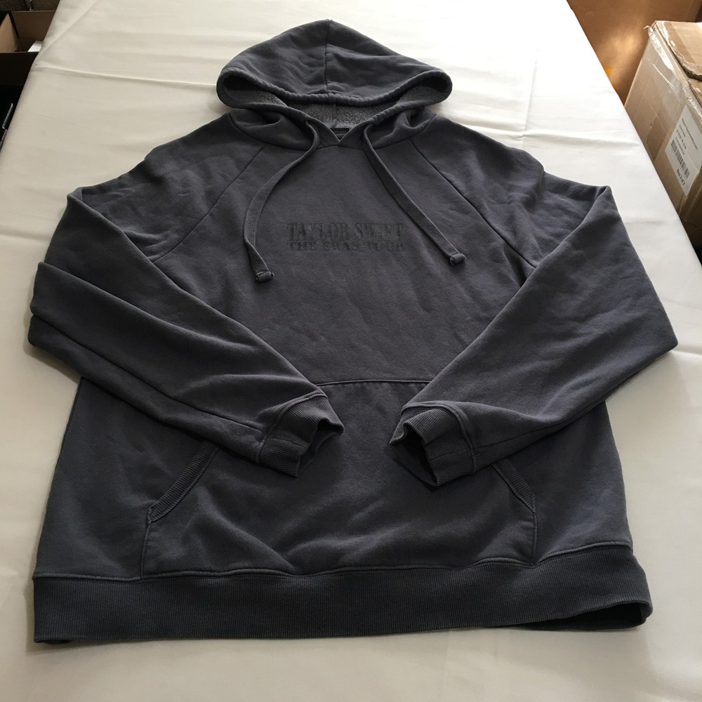 Taylor Swift The Eras Tour 2023 Hoodie Medium Charcoal Gray Sweatshirt Dates